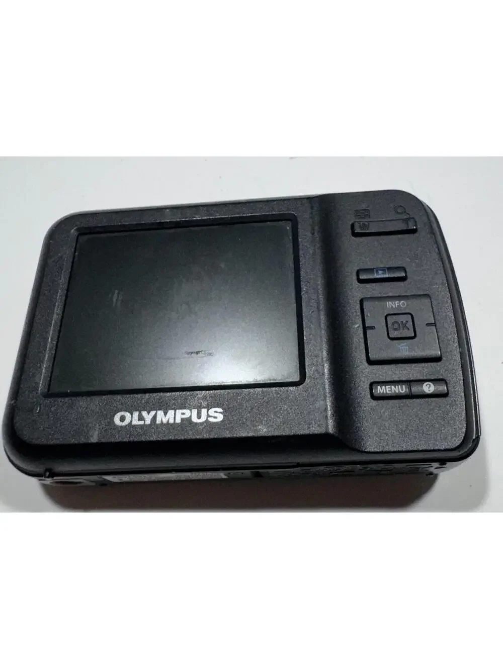 Olympus T-10 10MP Digital Camera Black - FOR PARTS / REPAIR